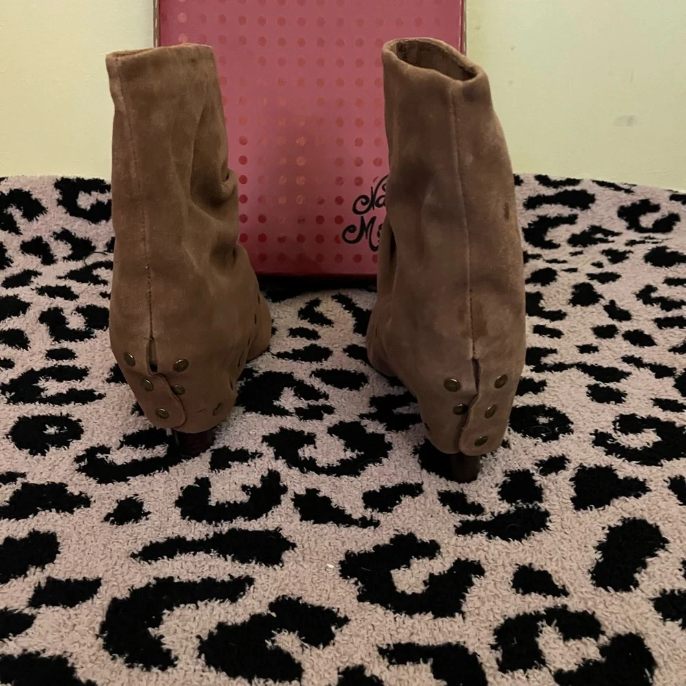 Naughty Monkey Tan Suede Ankle Booties - Picture 3 of 9